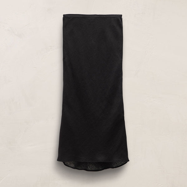 Linen Skirt in Black | James Perse Los Angeles
