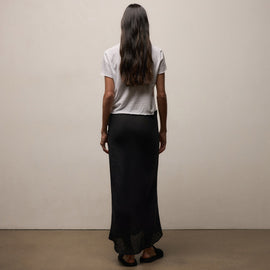 Linen Skirt in Black | James Perse Los Angeles