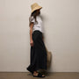 Linen Skirt in Black | James Perse Los Angeles