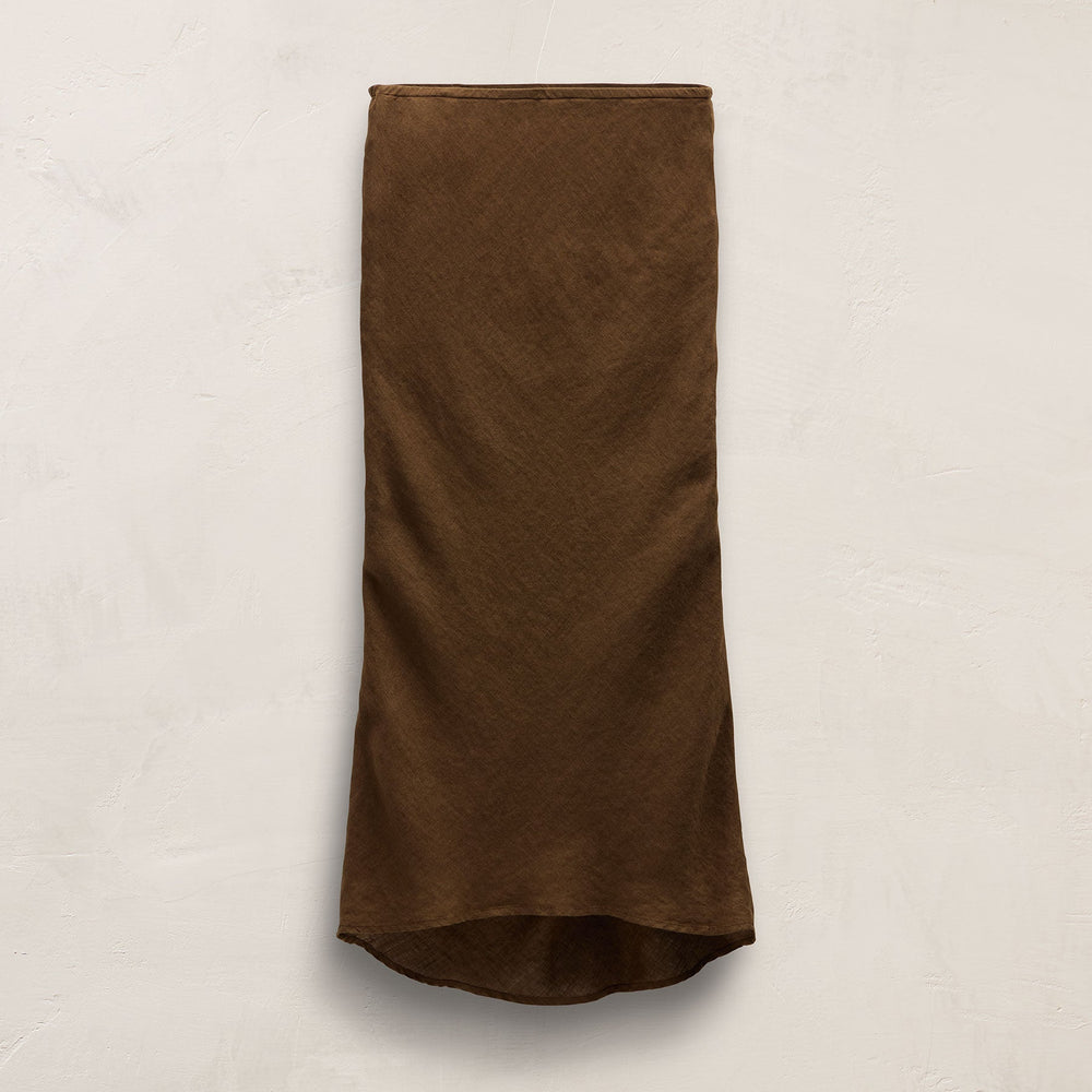 Linen Skirt in Cocoa | James Perse Los Angeles