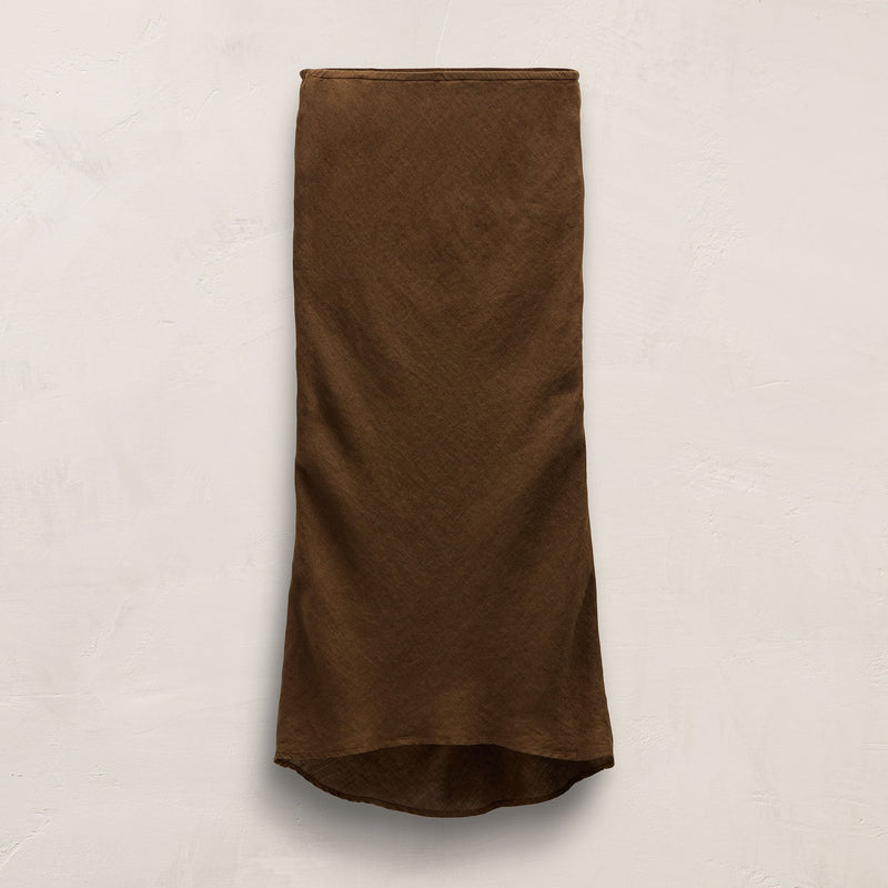 Linen Skirt in Cocoa | James Perse Los Angeles
