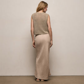 Linen Skirt in Stone | James Perse Los Angeles