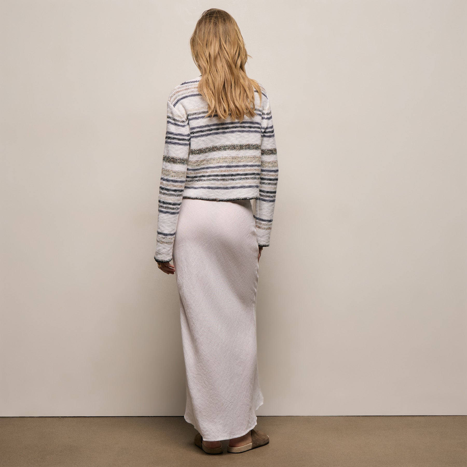 Linen Skirt in White | James Perse Los Angeles