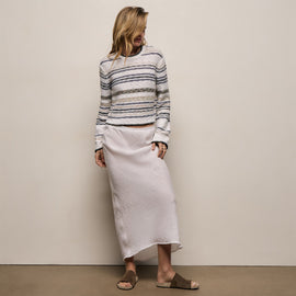 Linen Skirt in White | James Perse Los Angeles