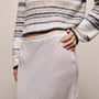 Linen Skirt in White | James Perse Los Angeles