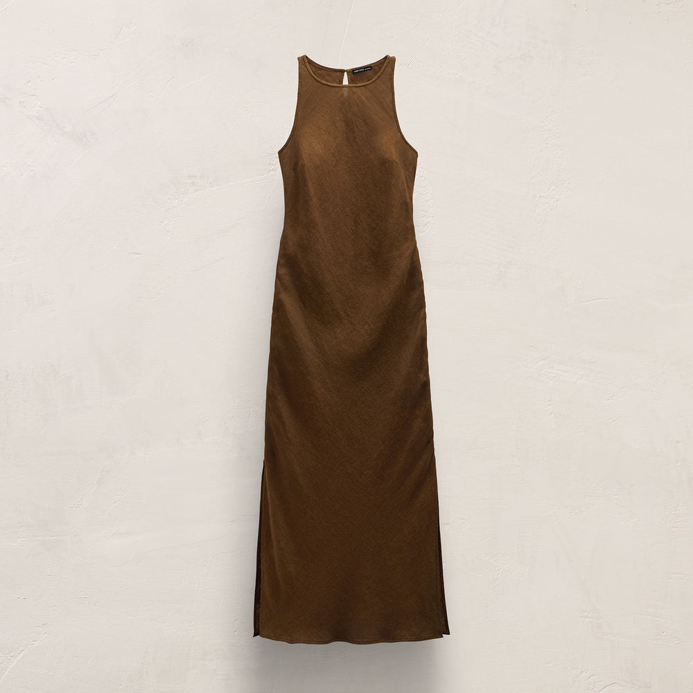 james perse linen cami dress Lightweight Linen Strappy Cami Dress - Black