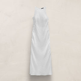 Linen Halter Maxi Dress in White | James Perse Los Angeles