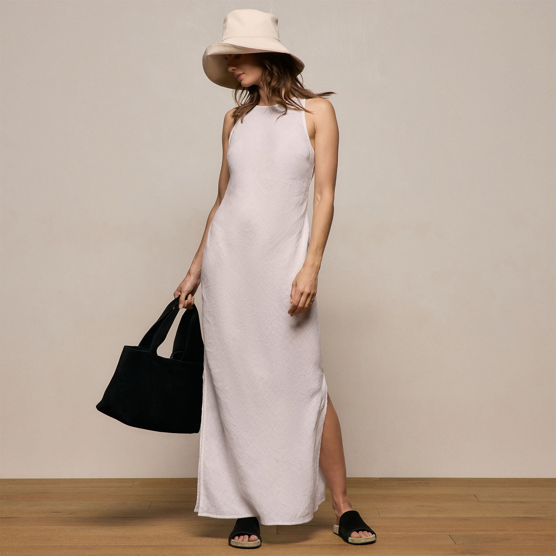 Linen Halter Maxi Dress from James Perse - $325