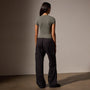 Double Front Short Sleeve Deep V Tee in Palm | James Perse Los Angeles