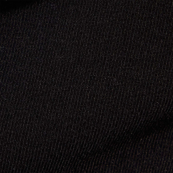 Stretch Lotus Rib Wide V Knit Top in Black | James Perse Los Angeles