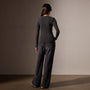 Stretch Lotus Deep V Tee in Carbon | James Perse Los Angeles