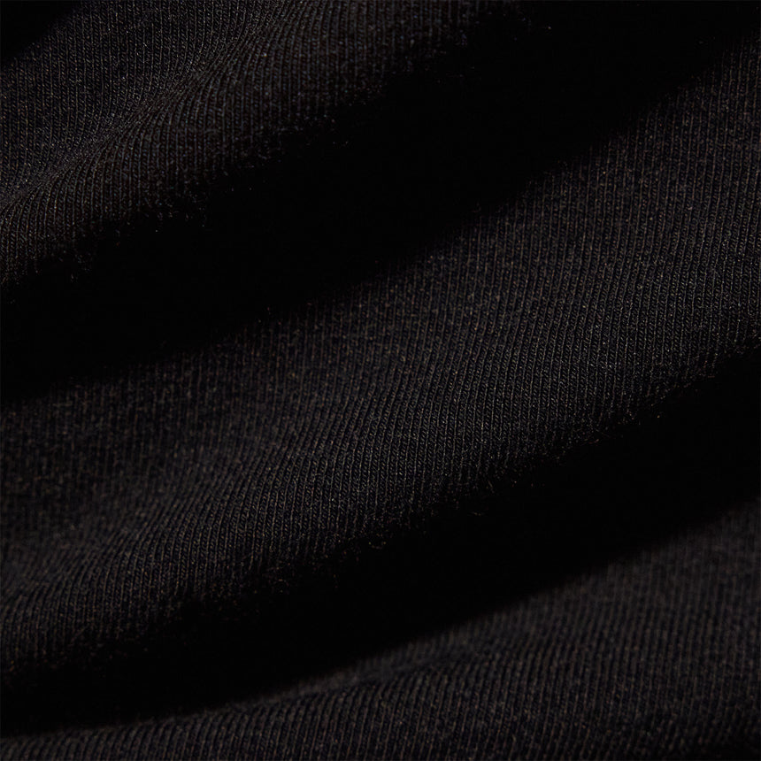 Lotus Sretch Rib Short Sleeve Sport Tee in Black | James Perse Los Angeles