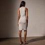 Lotus Rib Deep V Tank Dress in Salt | James Perse Los Angeles