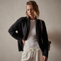 Cashmere Shawl Collar Relaxed Cardigan in Black | James Perse Los Angeles