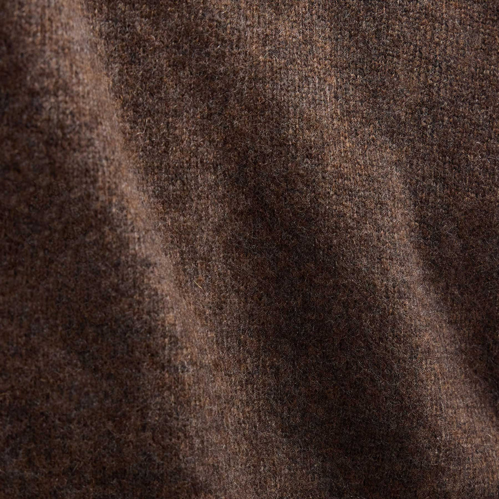 Lightweight Textured Cashmere Crew in Bark | James Perse Los Angeles FLAT