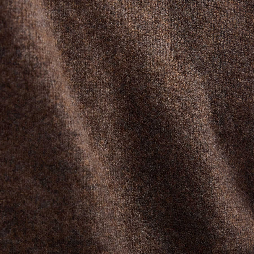 Lightweight Textured Cashmere Crew in Bark | James Perse Los Angeles FLAT