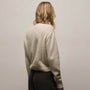 Lightweight Textured Cashmere Crew in Ivory | James Perse Los Angeles