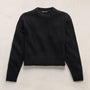 Lightweight Textured Cashmere Crew in True Black | James Perse Los Angeles