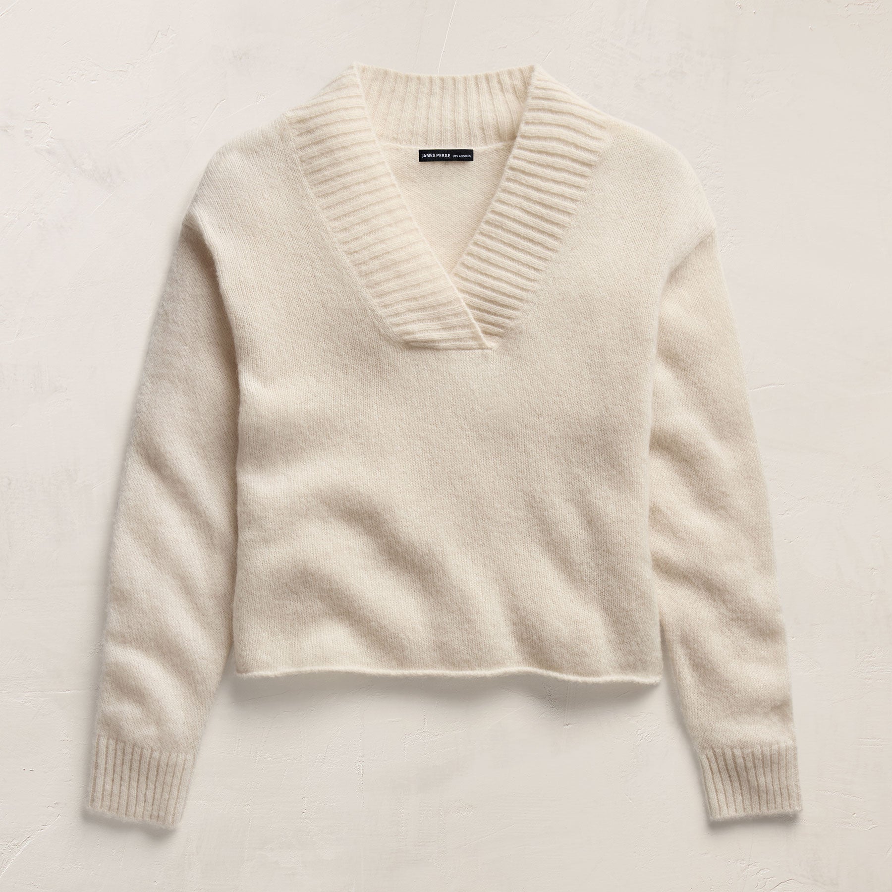 トップス captainsunshine Cashmere V-Neck Pullover Lightweight Textured Cashmere V Neck In Ivory | James Perse Los