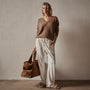 Lightweight Cashmere V Neck Sweater in Chestnut | James Perse Los Angeles
