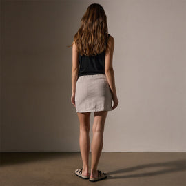 Linen Viscose Utility Skirt in Nimbus Pigment | James Perse Los Angeles