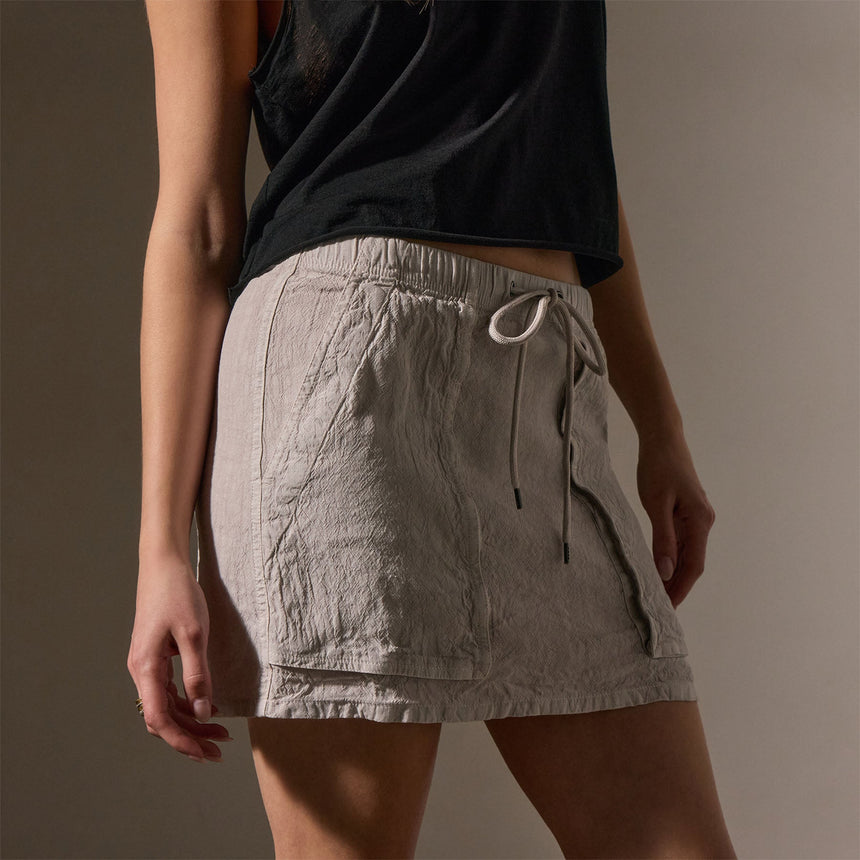 Linen Viscose Utility Skirt in Nimbus Pigment | James Perse Los Angeles