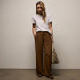 Lx Viscose Wool Paperbag Pant in Gingerbread | James Perse Los Angeles