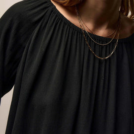 Luxe Viscose Wool Top in Black | James Perse Los Angeles