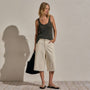 Linen Blend Sweater Tank in Dark Moss | James Perse Los Angeles
