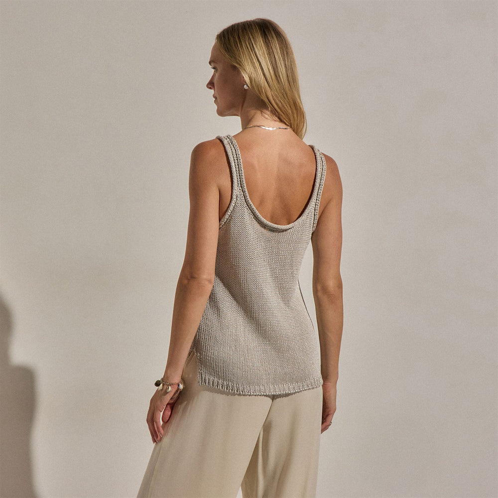 Linen Blend Sweater Tank in Ecru | James Perse Los Angeles