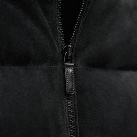 Quilted Suede Mixed Media Jacket in Black | James Perse Los Angeles