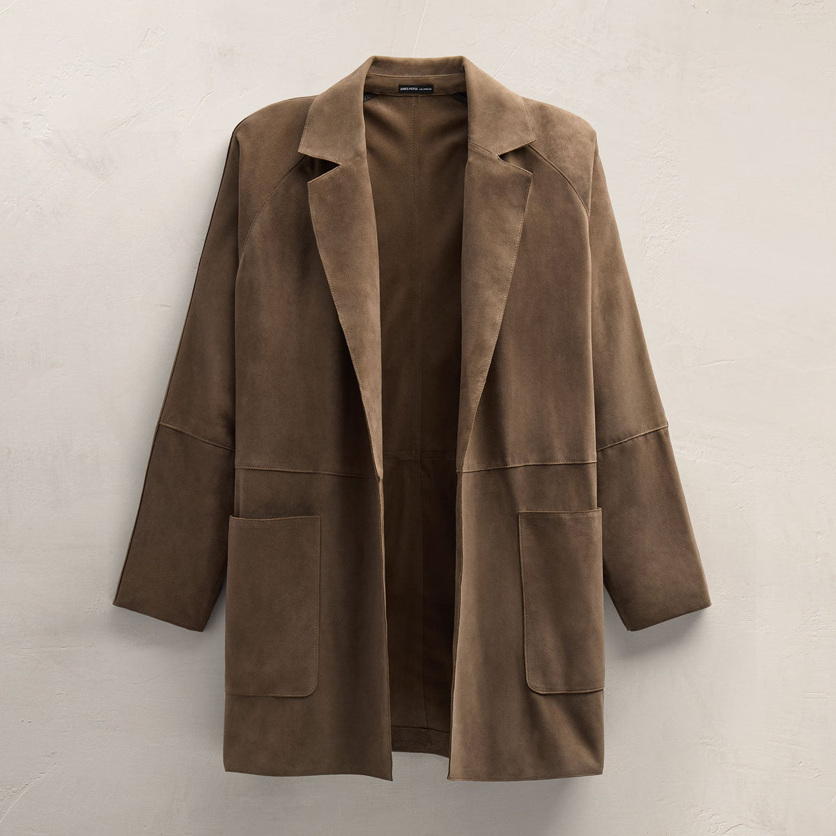 Suede Trench Coat in Caribou | James Perse Los Angeles
