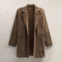 Suede Trench Coat in Caribou | James Perse Los Angeles