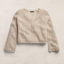 Marled Cashmere Silk V Neck Sweater in Alabaster Mix | James Perse Los Angeles