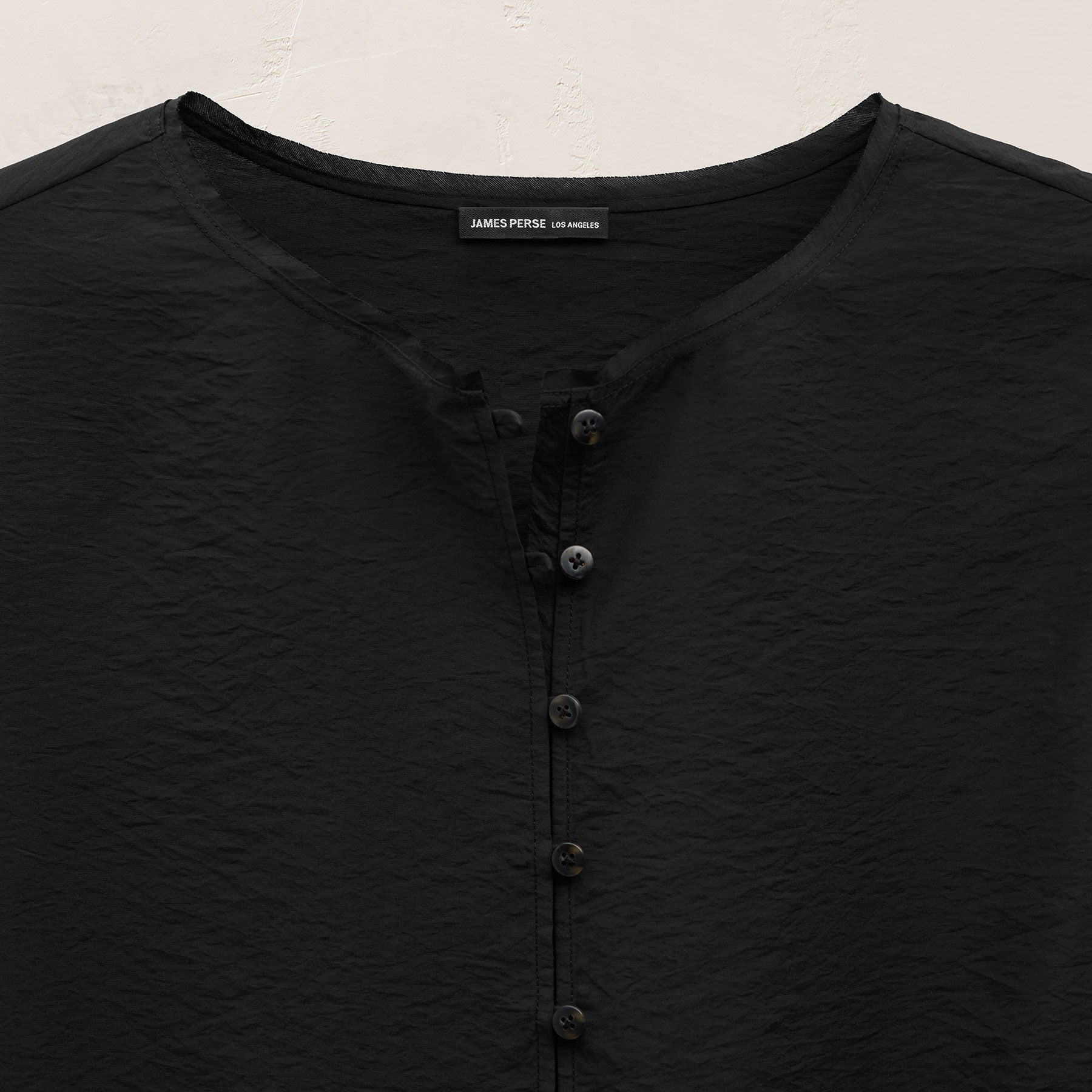 Modal Silk Blend Tie Up Blouse in Black | James Perse Los Angeles