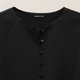 Modal Silk Blend Tie Up Blouse in Black | James Perse Los Angeles
