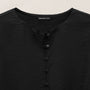 Modal Silk Blend Tie Up Blouse in Black | James Perse Los Angeles