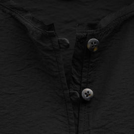 Modal Silk Blend Tie Up Blouse in Black | James Perse Los Angeles