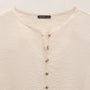 Modal Silk Blend Tie Up Blouse in Parchment | James Perse Los Angeles
