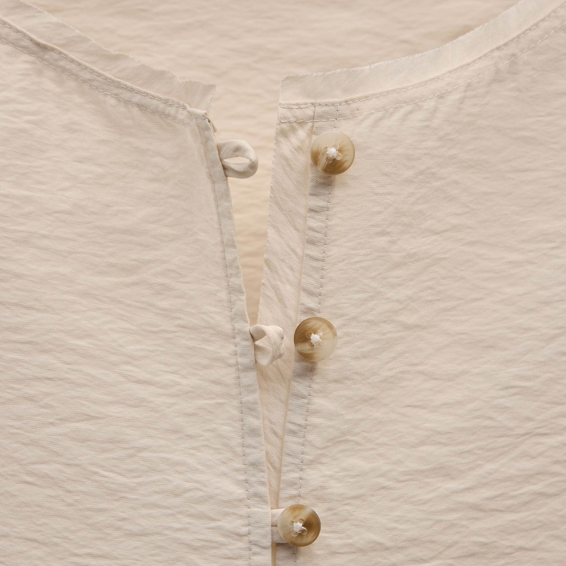 Modal Silk Blend Tie Up Blouse in Parchment | James Perse Los Angeles
