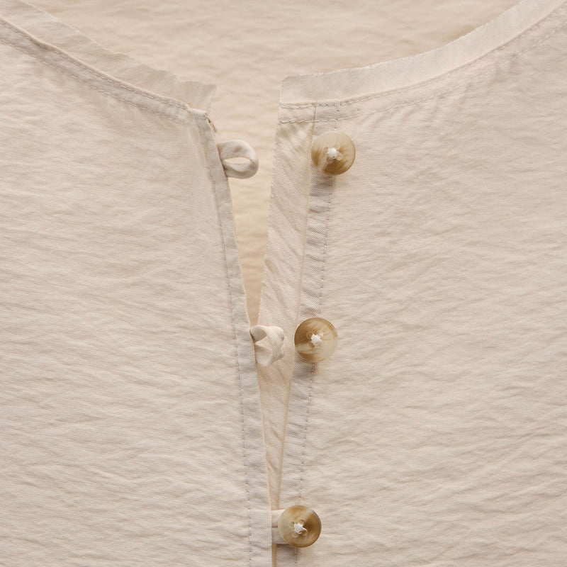 Modal Silk Blend Tie Up Blouse in Parchment | James Perse Los Angeles