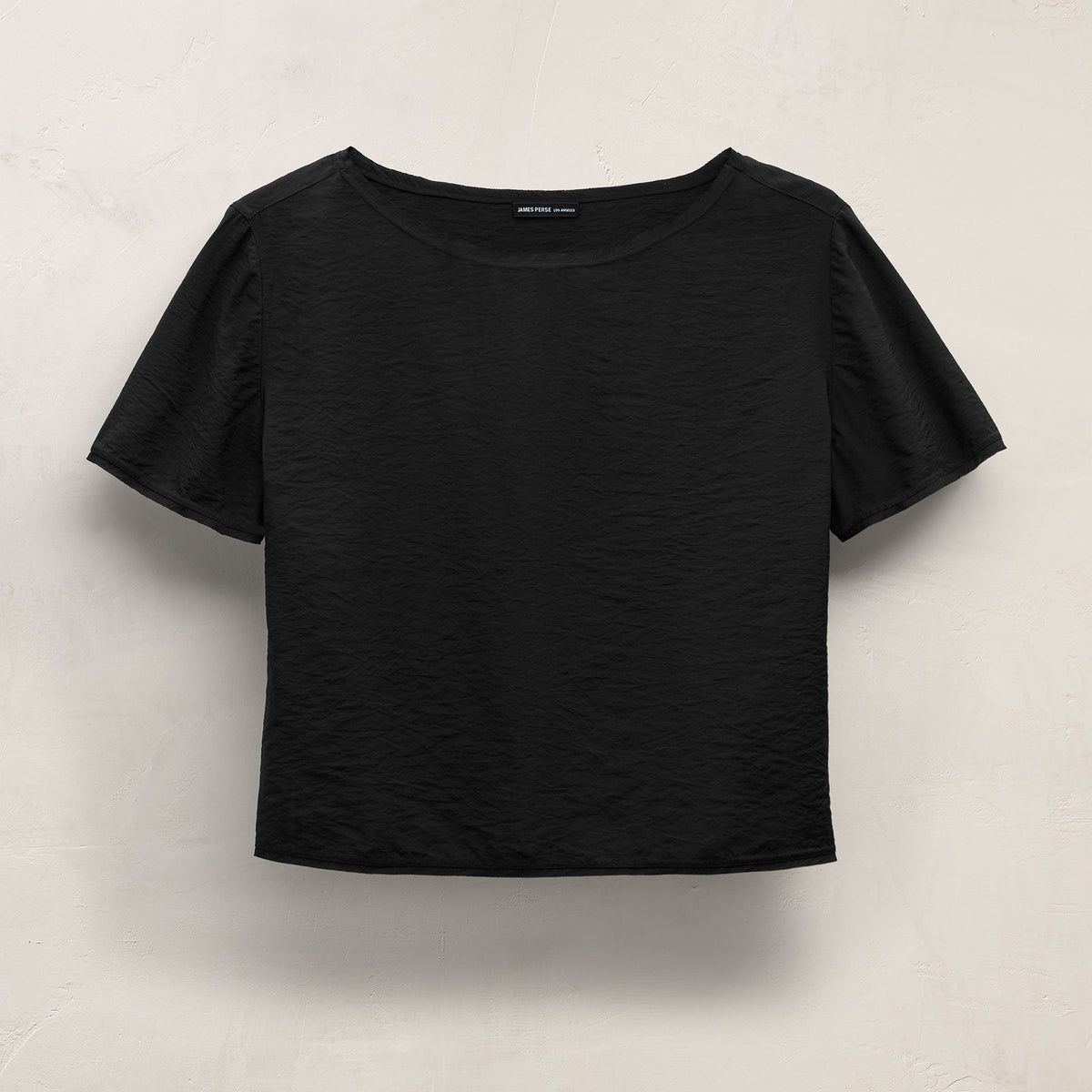 Modal Silk Blend Drop Shoulder Blouse in Black | James Perse Los Angeles