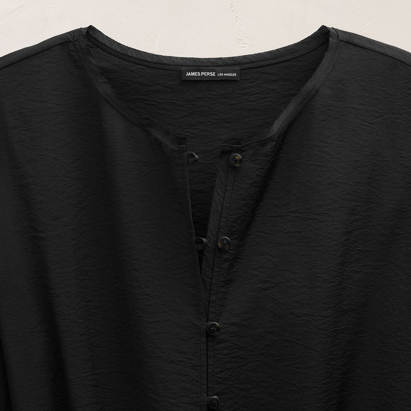 Modal Silk Blend Tie Up Dress in Black | James Perse Los Angeles