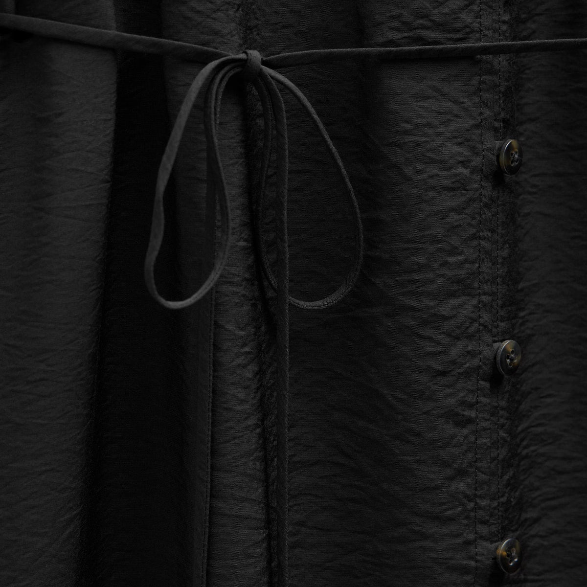 Modal Silk Blend Tie Up Dress in Black | James Perse Los Angeles