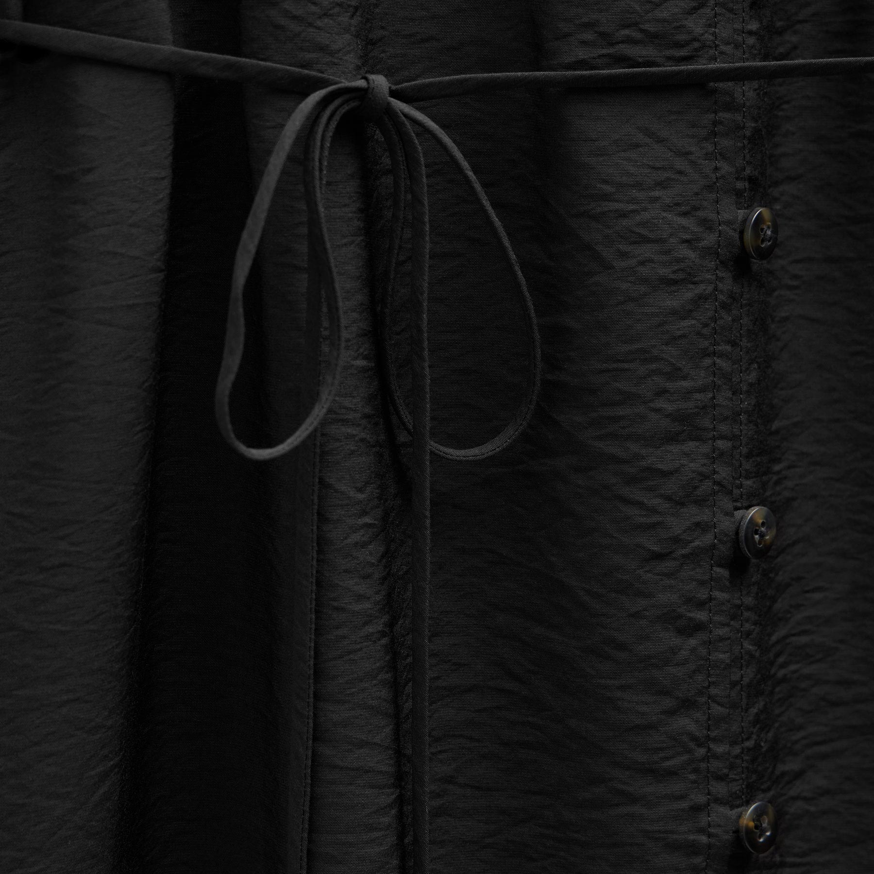 Modal Silk Blend Tie Up Dress in Black | James Perse Los Angeles