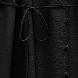 Modal Silk Blend Tie Up Dress in Black | James Perse Los Angeles