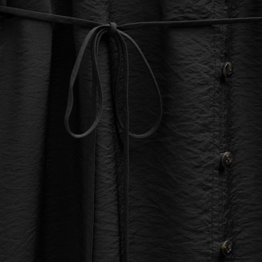 Modal Silk Blend Tie Up Dress in Black | James Perse Los Angeles