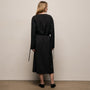 Silk Blend Tie Up Dress in Black | James Perse Los Angeles