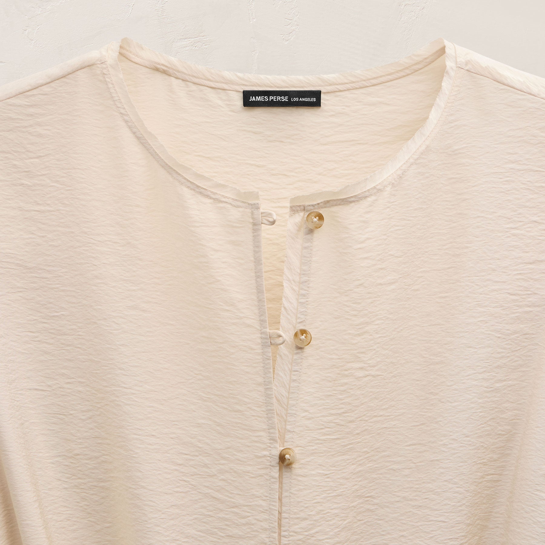 Modal Silk Blend Tie Up Dress in Parchment | James Perse Los Angeles