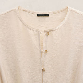 Modal Silk Blend Tie Up Dress in Parchment | James Perse Los Angeles